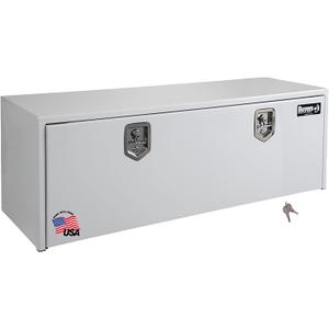 Buyers Products 1702415 Steel Underbody Truck Box, 18x 18x 60 Inch, Job Site Box, Lockable T-Handle Latch, Utility Tool Box, Heavy Duty Storage and Organizer, Made In The USA, White