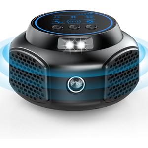 Ultrasonic Pest Repellent Plug In Indoor Mouse Traps for Home, Mouse Repellent Ultrasonic Device, Rodent Repeller Ultrasonic Plug In Pest Control for Rat Mice Squirrel Roach Spider Bugs for Home Attic (1 Pack, Black)