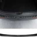 Exterior Rear Bumper Protector for Toyota RAV4 2025 2024 2023 2022 2021 2020 2019 Hybrid, Prime (PHEV) Accessories Stainless Steel Rear Bumper Guard Trunk Sill Protector (Black Brushed)