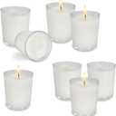72 Pack Unscented Clear Glass Filled Votive Candles, Hand Poured Wax Candle Ideal Gifts