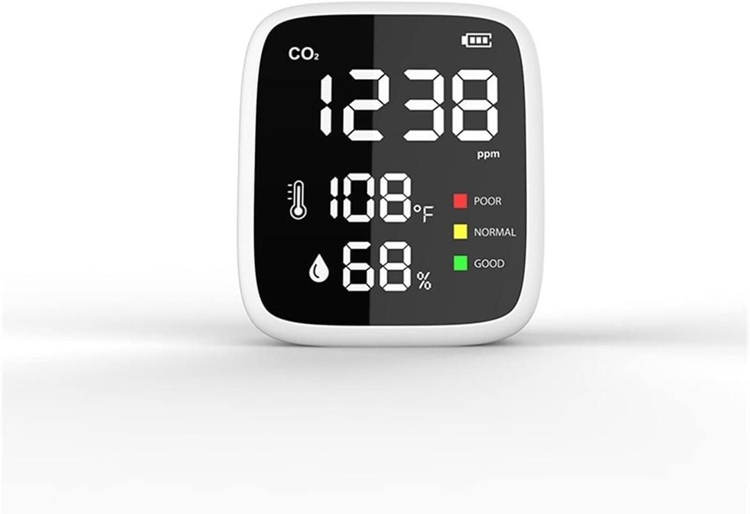 Gas Detector, 1pc Portable Air Quality Monitor Temperature Humidity Tester CO2 Detector Classrooms Restaurants CO2 Monitor (WS1308B)