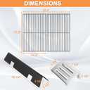 GS4 Spirit II Grill Parts for Weber Spirit 2 Replacement Parts Spirit II 200 SER Parts for Weber GS4 Spirit 2 Flavorizer Bars 7635 67045 3400301, 7637 7849 Stainless Steel Grates, Heat Deflector 67060