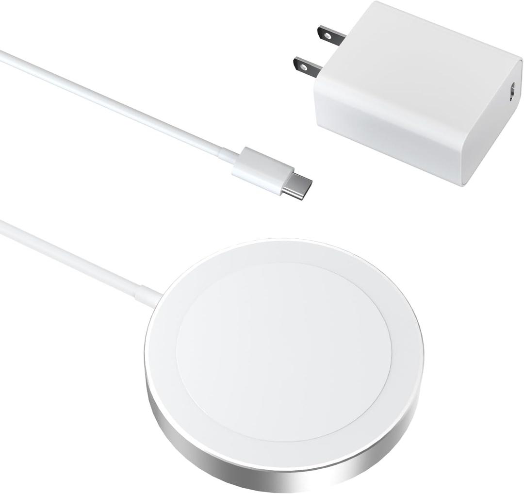 Qi2 Wireless Charging Pad, Minthouz Wireless Charger with 20W Power Adapter, Magnetic Wireless Charger Fast Charging for iPhone 16/15/14/13/12 Series, Airpods 2/3/Pro and More Qi-Enabled Devices