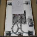 6-Light Farmhouse Black Chandelier 23.6 Inch - Rustic Industrial Iron Candle Hanging with Clear Glass Shades - Dining Room Lighting Fixture for Hallway, Living Room, Foyer, Bedroom,Kitchen Island