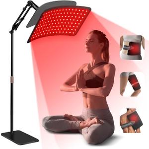 INTEO Red Light Therapy for Body and Face, 2-in-1 Red Light Therapy with Detachable Design, Infrared Light Therapy Lamp 660nm 850nm for Body at Home with Protective Glasses, Elastic Strap