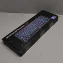 EDJO Large Print Backlit Wired Keyboard, Large Font with 7-Color LED Backlight, Retro Round Key, Ergonomic and Quiet Typing, Compatible with Windows Desktops, Laptops, and PCs.