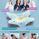 Cervical Neck Pillow for Pain Relief, Ergonomic Side Sleeper Pillow for Sleeping, Orthopedic Contour Memory Foam Bed Rest Pillows for Sleeping, Cooling Cervical Pillow for Back Stomach Sleepers