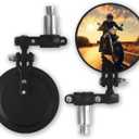 001-B Cafe Racer Mirrors Foldable Motorcycle Bar End Rear View Side Mirrors Black for 7/8 Handlebars Compatible with Street Bikes Sports Scooter Chopper Cruiser