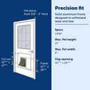 PetSafe Freedom Aluminum Dog & Cat Door, Pets up to 100 lbs, Large, White