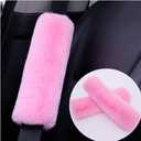 2PCS Fluffy Car Seatbelt Covers - Soft&Comfortable Plush Seat Belt Cushion Protects Shoulder - Universal Seat Belt Covers for Adults or Children Fits Car Truck SUV Van RV (Pink/2pcs)