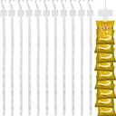 12 Pack Station Hanging Merchandise Strips with S Hooks, 12 Stations Plastic Display Strpis for Retail Display with Label Header