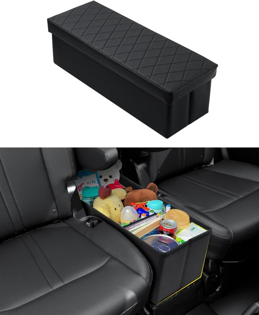 Mixsuper Liner Car Seat Organizer for Kia Telluride 2026 2025 2024-2020, Console Organizer Backseat Box for Kia Telluride, Kids Toys Baby Supplies Dog Toy Box Storage Bin Travel Accessories