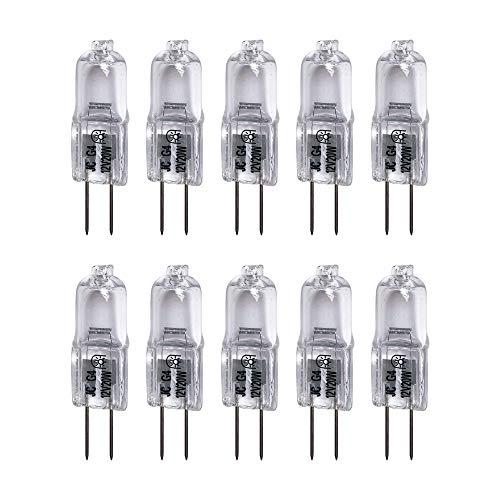 Vstar G4 12V 20W Bulb JC Type Bi-Pin Light,Clear, G4 Bi-pin Base Lamp(20W 10Pack)