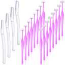 20 Pcs Eyebrow Razor for Women T Shaped Dermaplane Face Razor Eyebrow Trimmer Facial Razor with Cover Eyebrow Shaver Face Hair Remover Tool for Women Girls, 2 Style