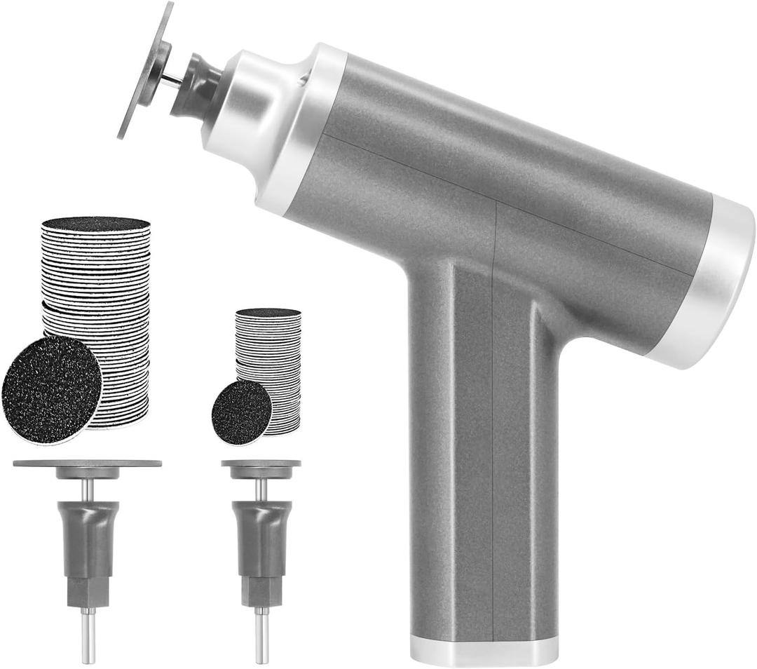 Upgraded Electric Callus Remover for Feet 4500rpm, Professional Electric Foot Callus Remover Foot Sander Pedicure File with 2 Interchangeable Heads and Replaceable Sandpaper Discs