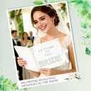 HOETEK 8 x 8 Inch Letters to The Bride Scrapbook, Wedding Memory Book, Bridal DIY Blank Paper Scrapbook, Photo Album Guest Book Sign with Pearl&Flower Stickers, Metallic Letters, Gems Bows