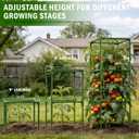 Uyittour 3 Pack Square Tomato Cages for Garden, 45" Heavy Duty Tomato Trellis Plant Support Cages for Raised Garden Bed Climbing Vegetables, Set with Garden Gloves, 20 Clips & 65FT Tie Wire