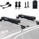 31''Soft Roof Rack Pads for Various Crossbars with Two 15' Premium Scratch Resistant Silicone Buckle, PP Rope,Quick Loop and Storage Bag, for SUPs, Surfboards, Kayaks, Canoes Includes Storage Bag