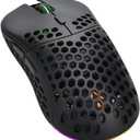 Monoprice Hyper-K Wireless Ultralight Gaming Mouse - PixArt Optical Sensor, Offers 6 Programmable DPI Settings - Dark Matter