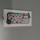 Clear TPU Phone Case Cover for iPhone with Design, Drop Protection, Cute Case for Girl Women (Clear-Colorful Polka Dots, iPhone 17)
