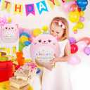 LICSOR Cat Plush Toy 12 Inch Cute Unicorn Cat Birthday Stuffed Animal Soft Cat Plushies Pillow Pink Doll Gifts for Kid Toddlers Home Room Decoration (Cat Plush)