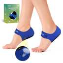 Plantar Fasciitis Protector for Shoes - Welnove Heel Cups for Pain Relief, Inserts & Pads for Achilles Tendonitis, Support Cushion for Women & Men (W 9.5-13 / M 8.5-14) (Large, Blue)