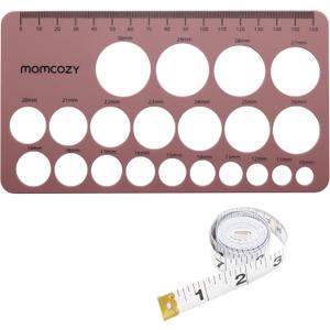 Momcozy Nipple Ruler for Flange Sizing, Soft & Flexible Silicone Measurement Tool for Breast Pump Sizing, Compatible with Momcozy, Medela, Spectra, Lansinoh, Easy to Use for Comfortable Pumping