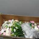 Aoutyers 24" Artificial Potted Flowers for Outdoors, Silk Rose Faux Plants