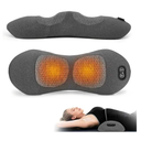3-in-1 Electric Back Massager Pillow, Rechargeable Lumbar Support Cushion with Heat Vibration