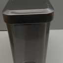 Home Zone Living 1.3 Gallon Small Bathroom Trash Can with Lid and Step Pedal, Stainless Steel Wastebasket with Slim Design for Home and Office, Silver, 5 Liters