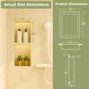 Suteck Shower Niche Ready for Tile 16" x 20", Single Shelf Niches for Shower Bathroom Storage, Wall Recessed Shelf