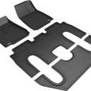 3D MAXpider Custom Fit Kagu Floor Mat (Black) Compatible with Tesla Model X 6-Seat w/ Center Console 2016-2019 -R1 R2 R3