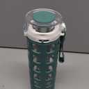 Ello Syndicate 20 oz Reusable Glass Water Bottle  All-Glass Chug Spout for Pure Drinking Experience, Leak Proof One-Touch Flip Lid, Silicone Sleeve, BPA-Free, Dishwasher Safe