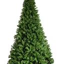 9 ft. Unlit PVC Slim Pencil Artificial Christmas Tree with Solid Metal Legs in Green