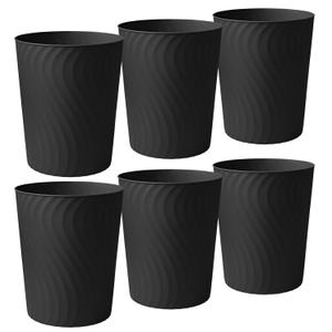 YGJT Small Trash Can, 6 Pack 1.8 Gallons Bathroom Trash Can, Slim Waste Basket, Round Garbage Can, Plastic Trash Bin for Kitchen, Dorm, Bedroom, Office, Living Room, Study, Compact Spaces(Black) YGJT Small Trash Can, 6 Pack 1.8 Gallons Bathroom Trash Can, Slim Waste Basket, Round Garbage Can, Plastic Trash Bin for Kitchen, Dorm, Bedroom, Office, Living Room, Study, Compact Spaces(Black)