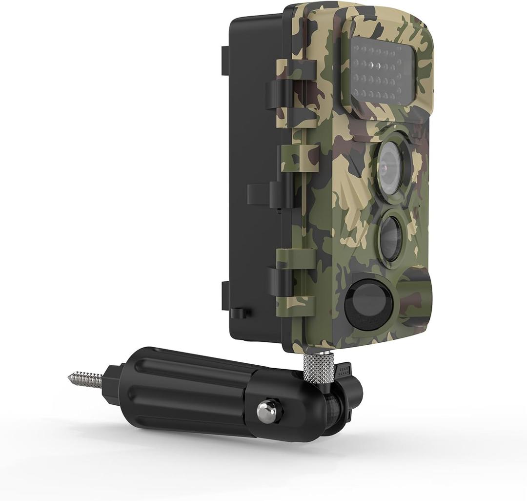HOLACA Tree Mount Trail Camera Holder with 1/4'' Universal Threads for Trail, Arlo, Stick Up Cam Roelink ZUMIMALL Eufy Security Camera(Black)