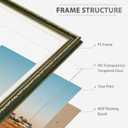 8x24 Frame, Vintage 8 x 24 Picture Frame, Classic Ornate Embossed Decorative Poster Frame for Art Prints, Posters, Photos, Home Wall Decor & Gallery Display, Green, 8x24in