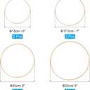 PATIKIL 6"/7"/8"/9"/10"/12" Bamboo Macrame Hoop, 12Pcs 6 Size Wood Floral Hoop Craft Rings for DIY Craft Dream Catcher Wedding Wreath Decor Wall Hanging Decorations