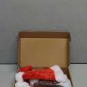 Shihanee 4 Pcs Santa Cap for Dog Christmas Scarf Set for Medium Large Dogs Santa Costume Adjustable Reindeer Antler Buffalo Check Hat with Scarf Winter Holiday Pet Christmas Costume Outfits