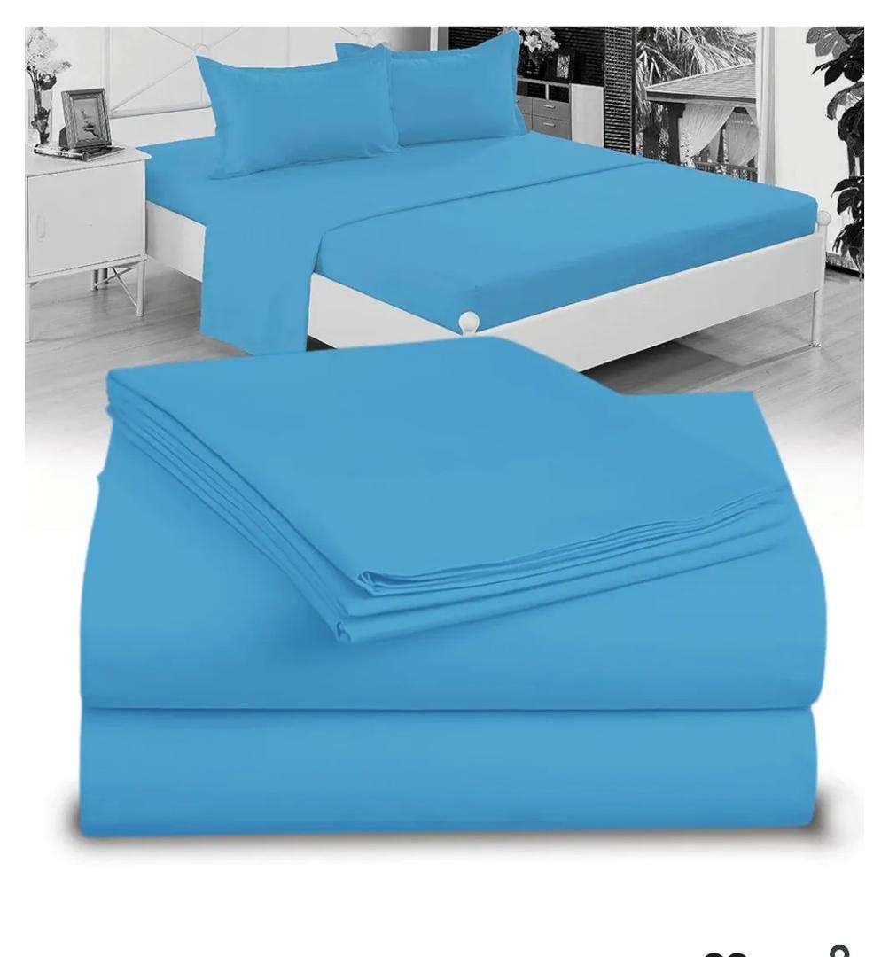 Full XL 100% Microfiber Double Brushed Sheet Set - Extra-Soft, Breathable & Wrinkle-Free - 15" Deep Pockets, 54" x 80" - Ideal for Extra Long Full Beds - 4PC Set (Full XL, Light Blue)