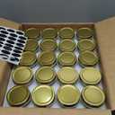4 oz Clear Glass Jars With Lids(Golden),Small Spice Jar For Herb,Jelly,Jams,Wide Mouth Manson Jars Canning Jar For Kitchen Storage 40 Pack