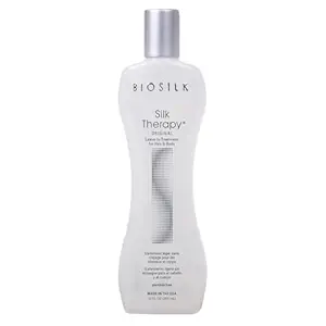BioSilk Silk Therapy Original, Reconstructing Leave-In Hair Treatment, Adds Shine, Smooths & Prevents Split Ends, Sulfate-Free, Paraben-Free, Cruelty-Free, 12 Oz