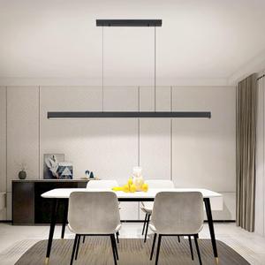 Battery Operated Pendant Light Over Kitchen Island, Black Rechargeable Chandelier With 9 Colors Wireless Dimmable Remote Control,39.4 In Pendant Lights Fixtures For Kitchen,living Room,Dining Table, One Size