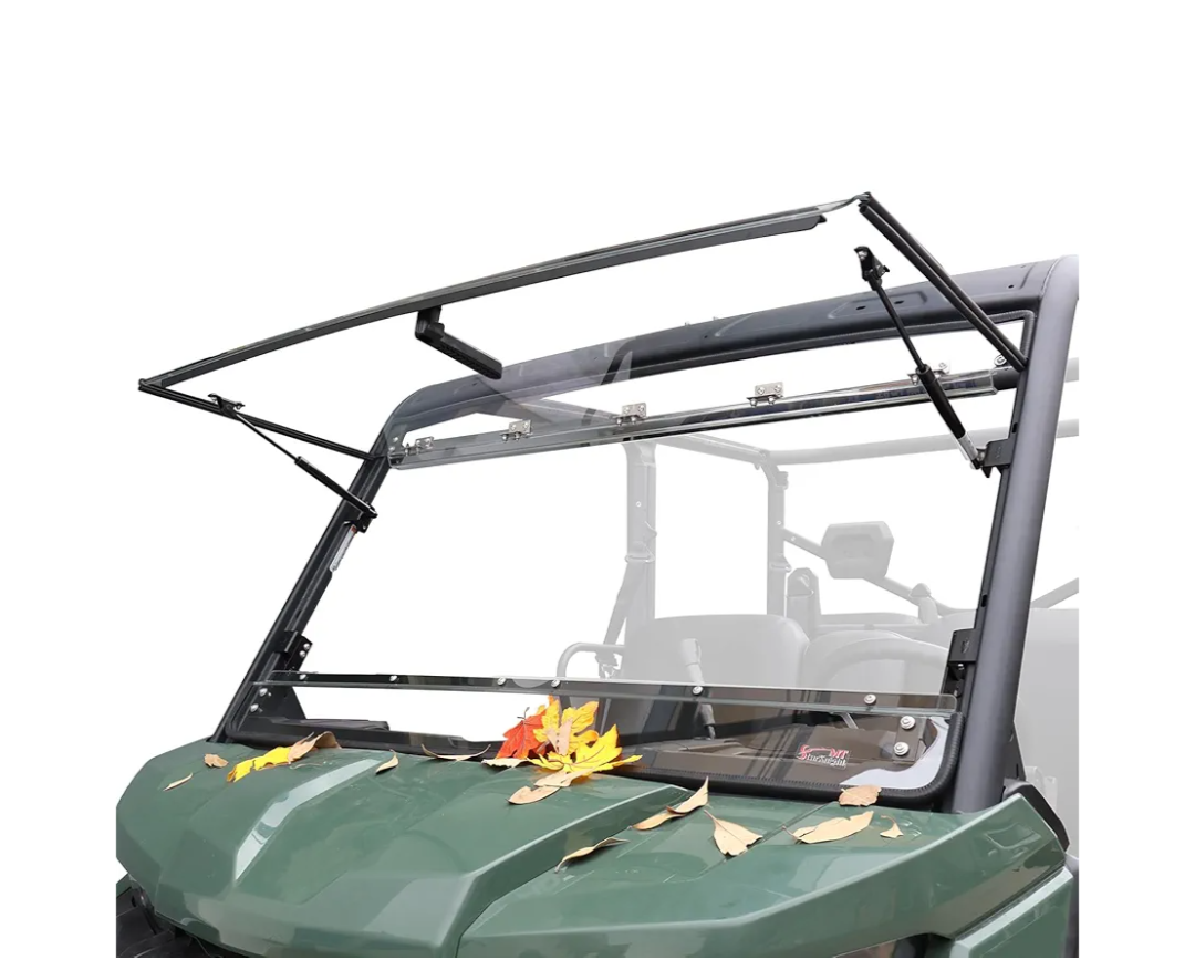 StarknightMT Flip Windshield Compatible With Can-Am Defender 2016-2024, Scratch-Resistant UTV Front Full Windshield Accessories For Defender HD5 HD8 HD10 Max
