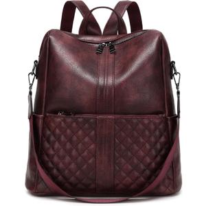 sqlp Daily Use Backpack Purse for Women Vegan Leather Travel Back Pack Fashion Multipurpose Design Shoulder Bags Handbag