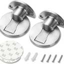 2 Pack 304 Stainless Steel Door Stoppers, Magnetic Door Stop, 3M Double-Sided Adhesive Tape, No Drilling, Door Stop Wall Protector, Office Door Catch, Stop Door