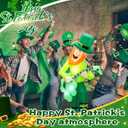 Leyndo 6FT St Patricks Day Leprechaun Inflatable Decorations Blow up Yard Decorations with Built in LED Lights for St. Patrick's Day Home Garden Lawn Party Outdoor Indoor Decor(Music)