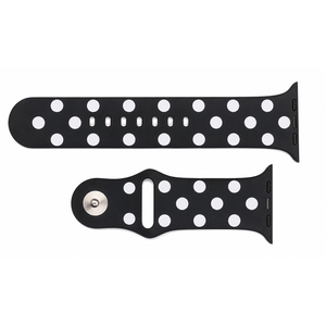 Compatible Watch Band For 38–42mm Watches, Soft Silicone Strap With Polka Dot Design, Comfortable And Lightweight, Secure Fit For Daily Wear, Easy Installation, Ideal Replacement Band For Smartwatch Use