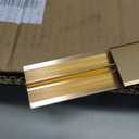 4pcs Aluminum T Molding Floor Transition Strip, 48 1/2inch Door/Tile/Carpet to Tile Transition Strip, Doorway Edge Trim for Wood Vinyl Laminate Floors, 48 1/2inch x 1.3inch Gold