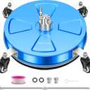 LidoDola 16'' Pressure Washer Surface Cleaner Blue, Power Washer Accessory